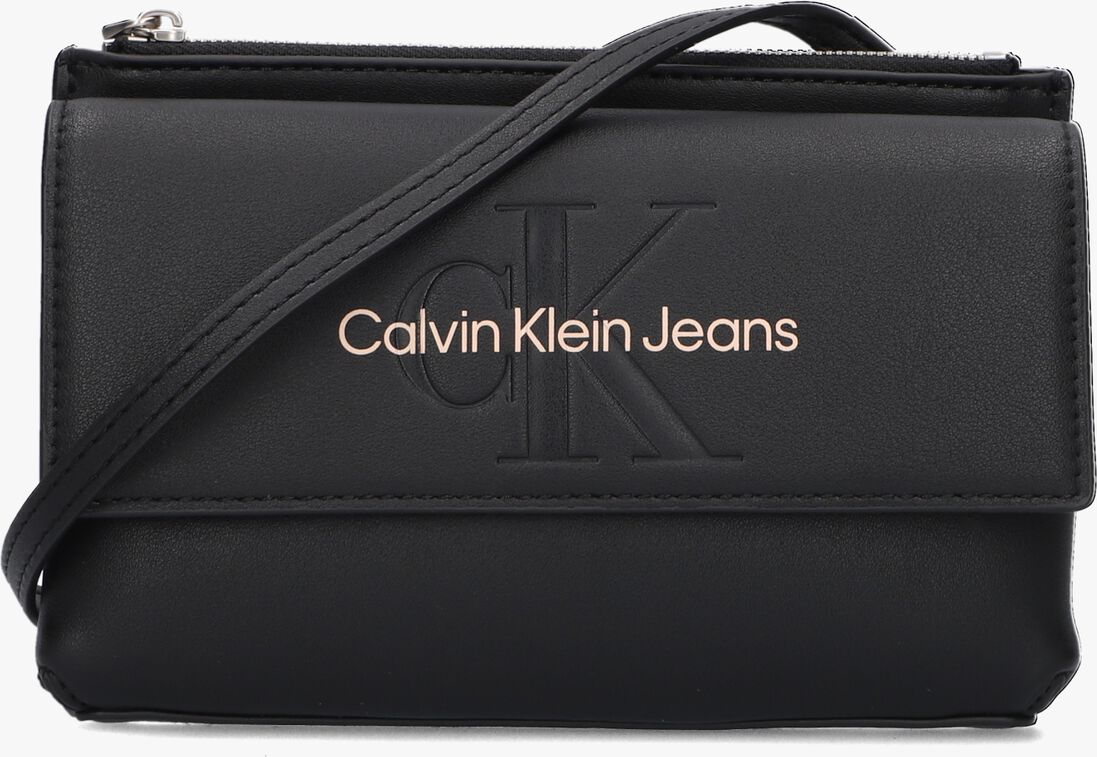 CALVIN KLEIN zwarte calvin klein schoudertas sculpted ew flap xbody mono