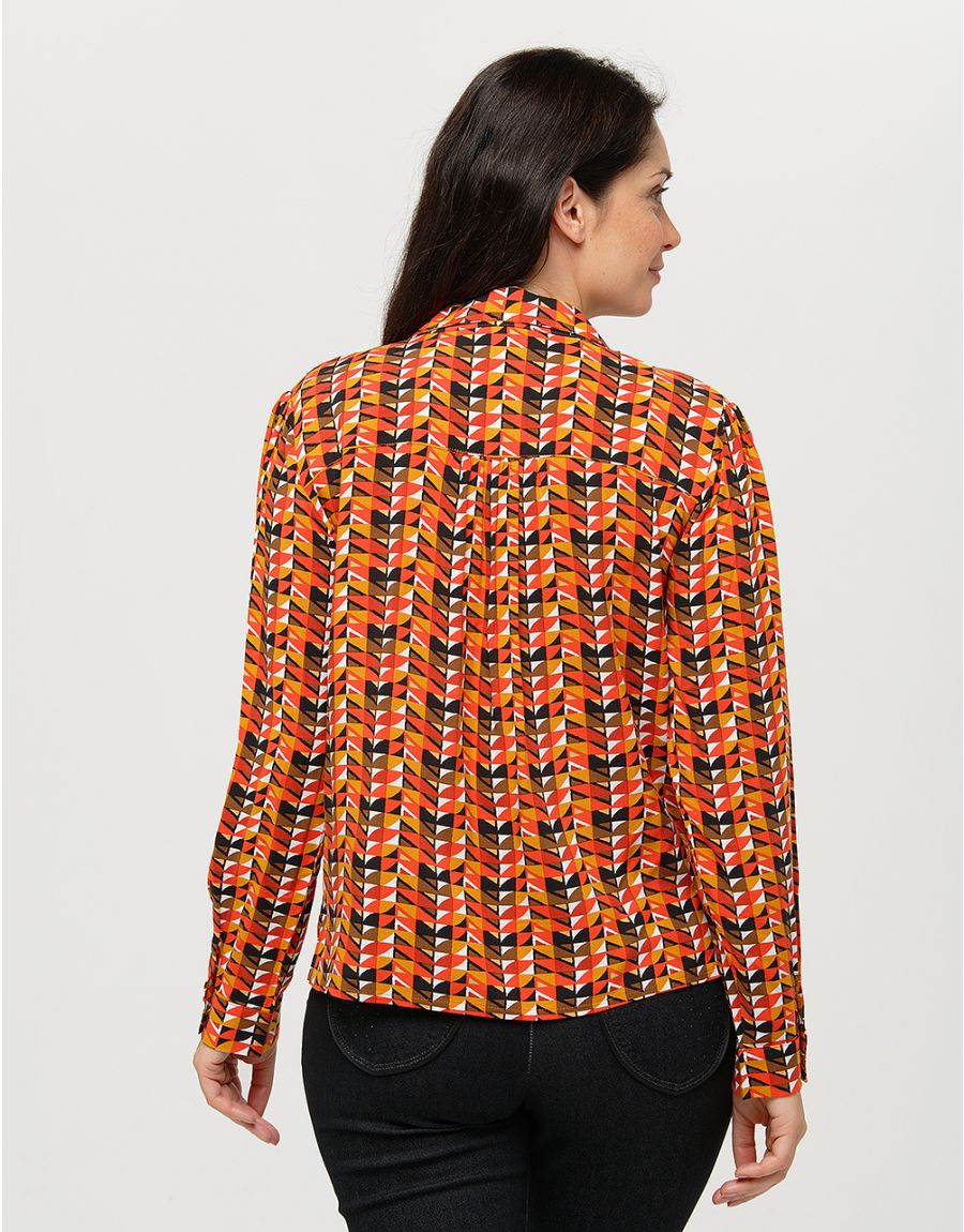 Chemise fluide orange