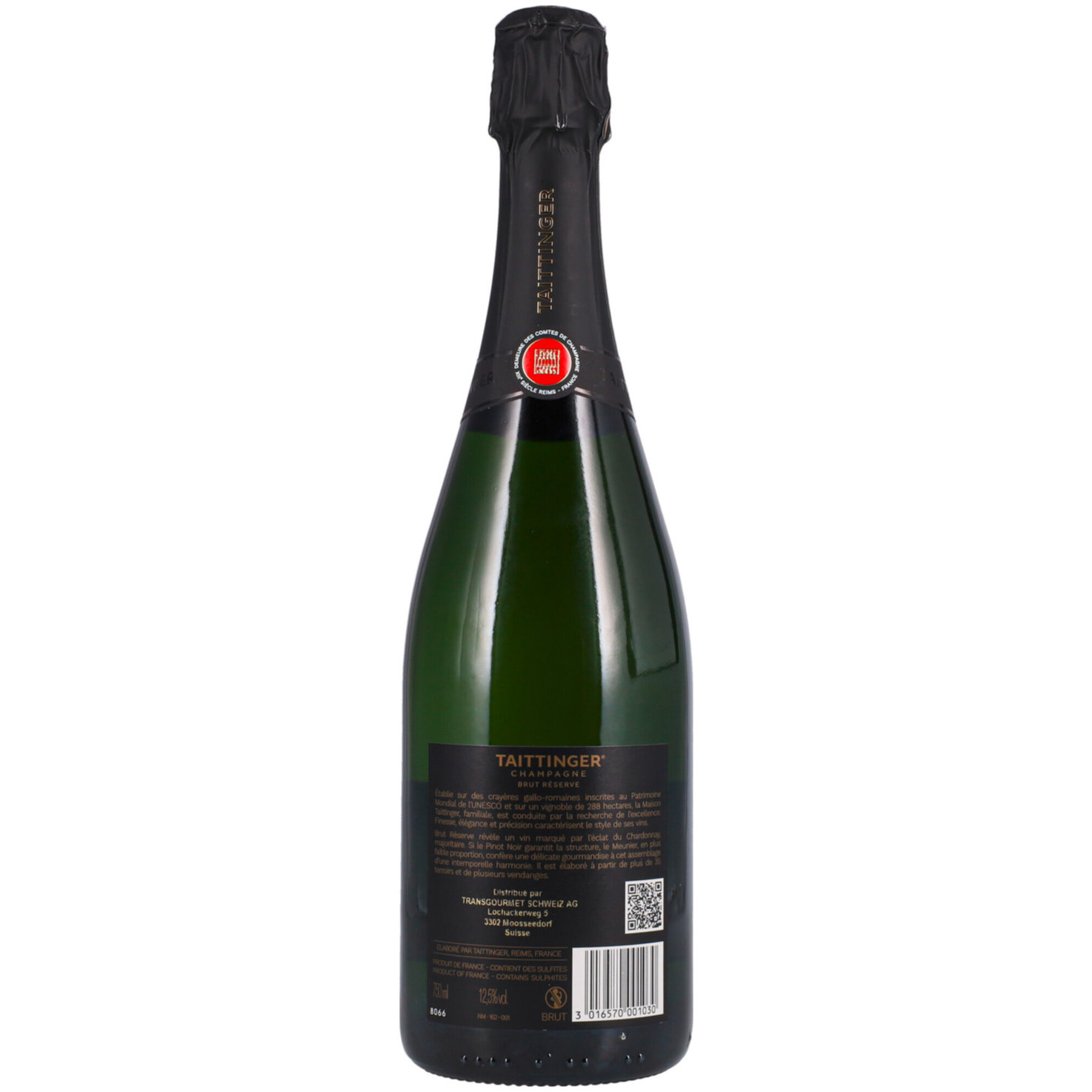 Champagne AOC Réserve Taittinger, brut -75cl