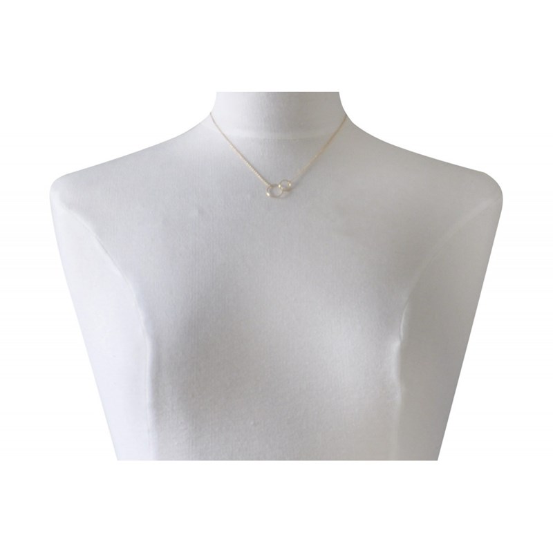 Collier Plaqué Or Deux Cercles - Petit Modèle