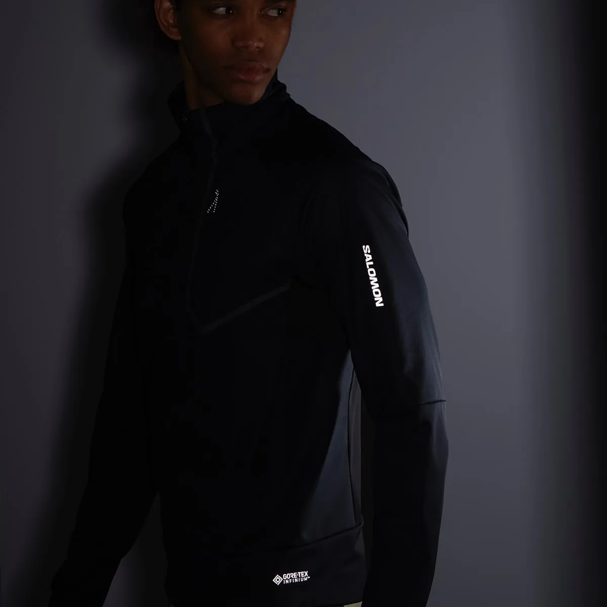 Salomon Men's GORE-TEX Infinium Windstopper Pro Jacket Deep Black