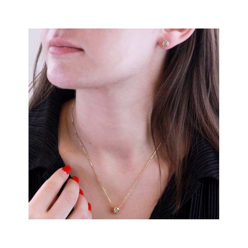 Parure Moon - Doré et Cristal