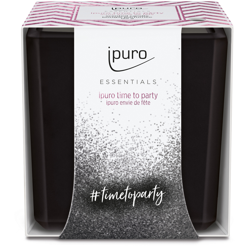 ipuro Duftkerze Young line, 125 g, schwarz, time to party
