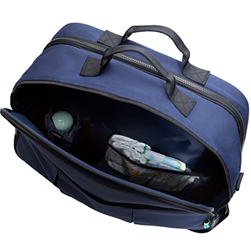 Sac à langer berceau 2 en 1 Dobebedo - Bleu marine - Ecru
