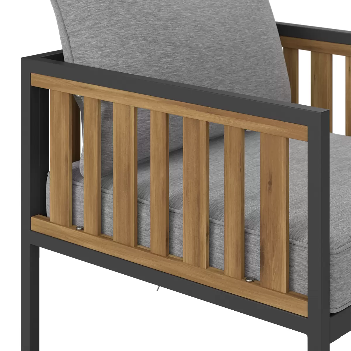 Beldano Loungegarnitur Toledo 4-teilig grau,natur,schwarz