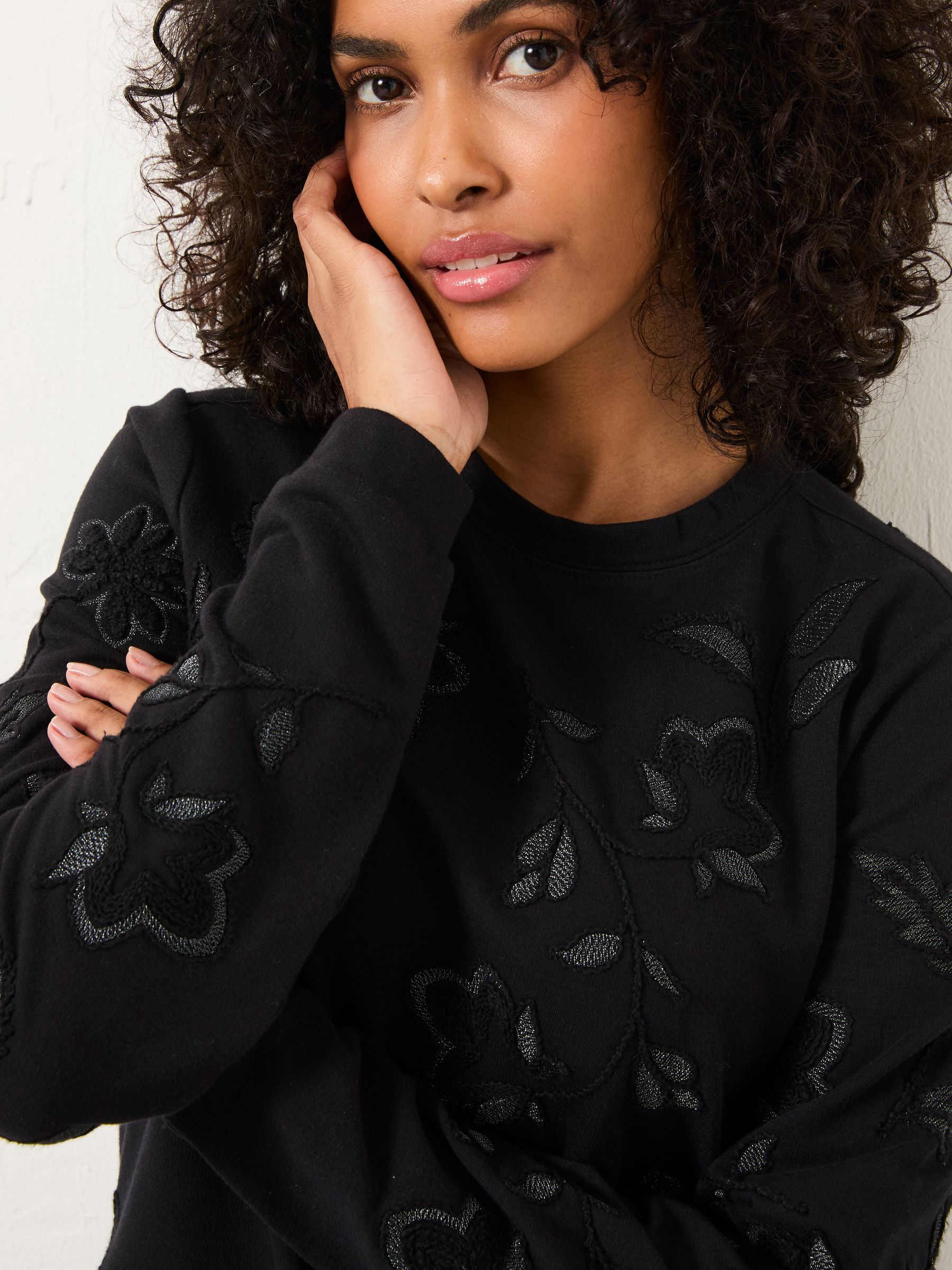 FatFace sweatshirt met geborduurd logo en ronde hals