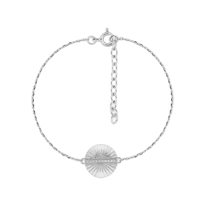 Bracelet Femme - Oxyde de zirconium - Argent 925 - Longueur : 18 cm