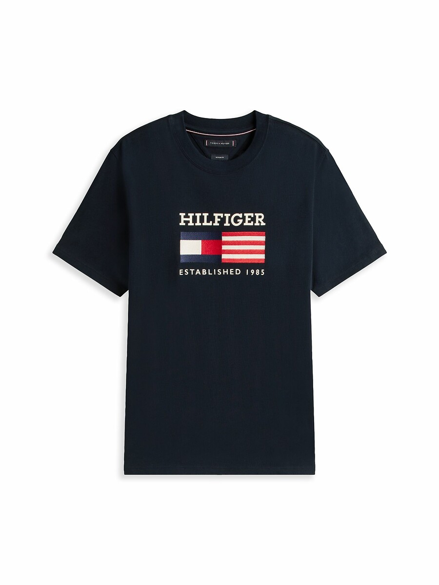 TOMMY HILFIGER<br>Camiseta de manga curta com bandeira