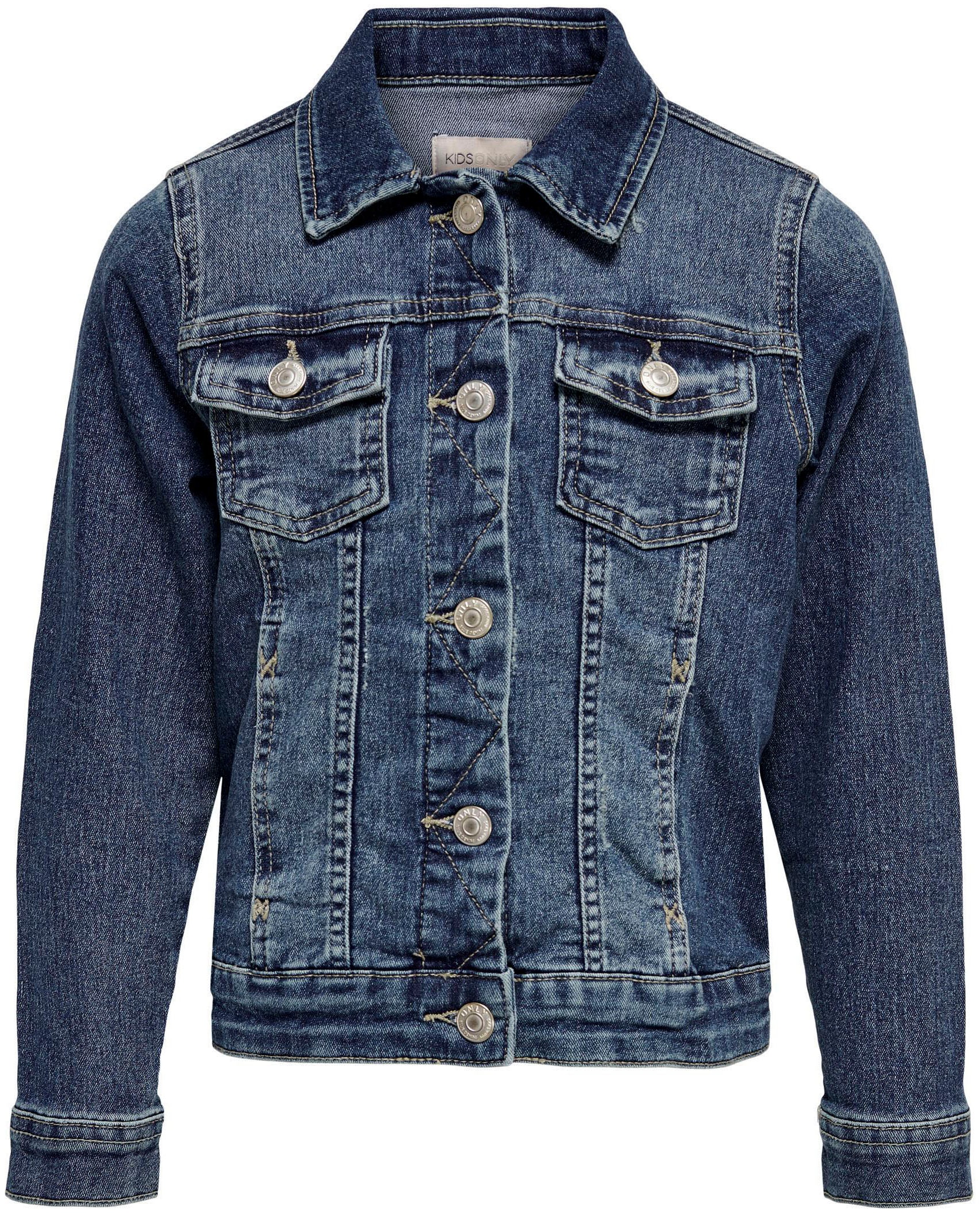 KIDS ONLY Jeansjacke »KONSARA« ohne Kapuze in klassischer, leicht verkürzter Form und cooler dunkler Waschung