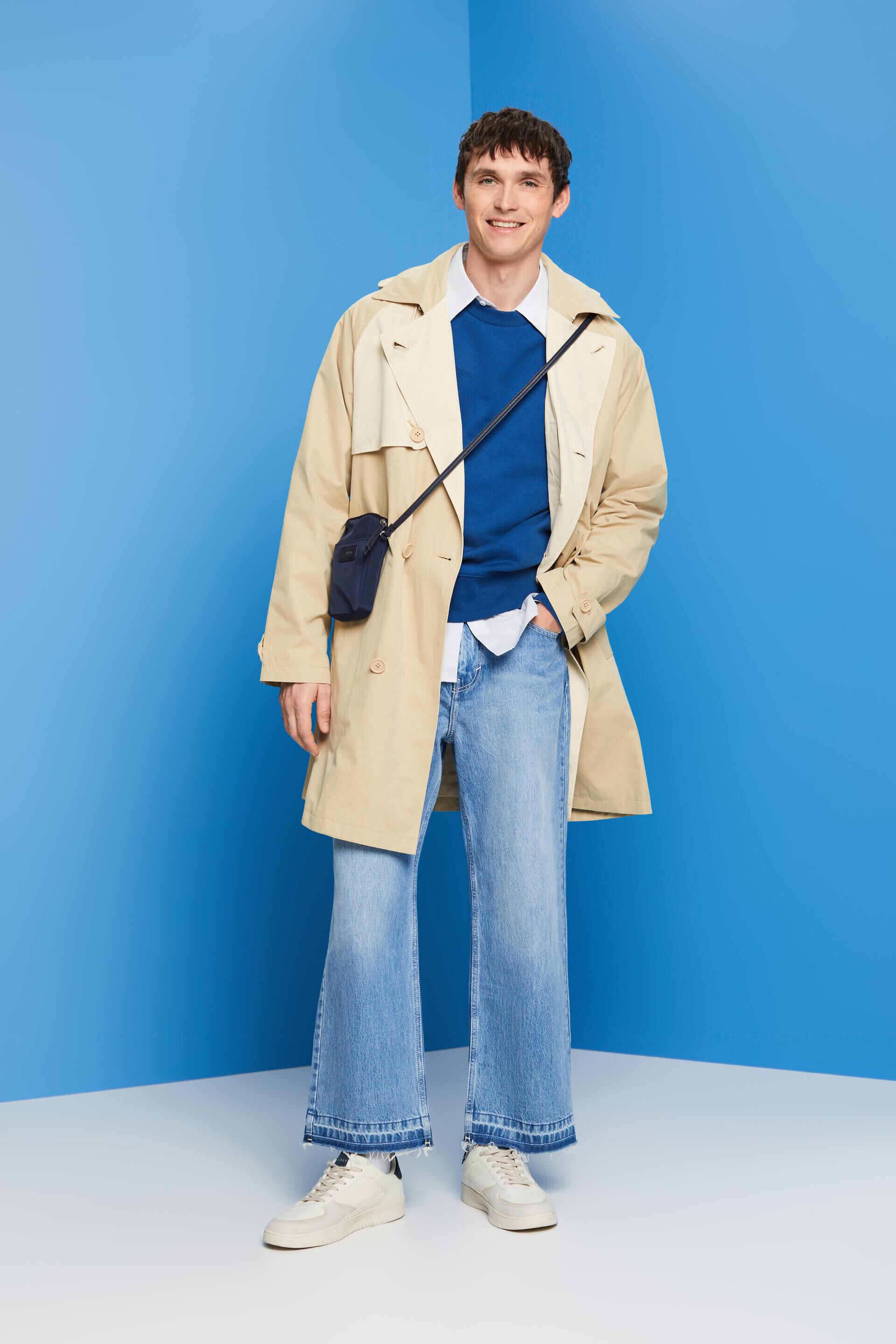 Trench-coat court à capuche