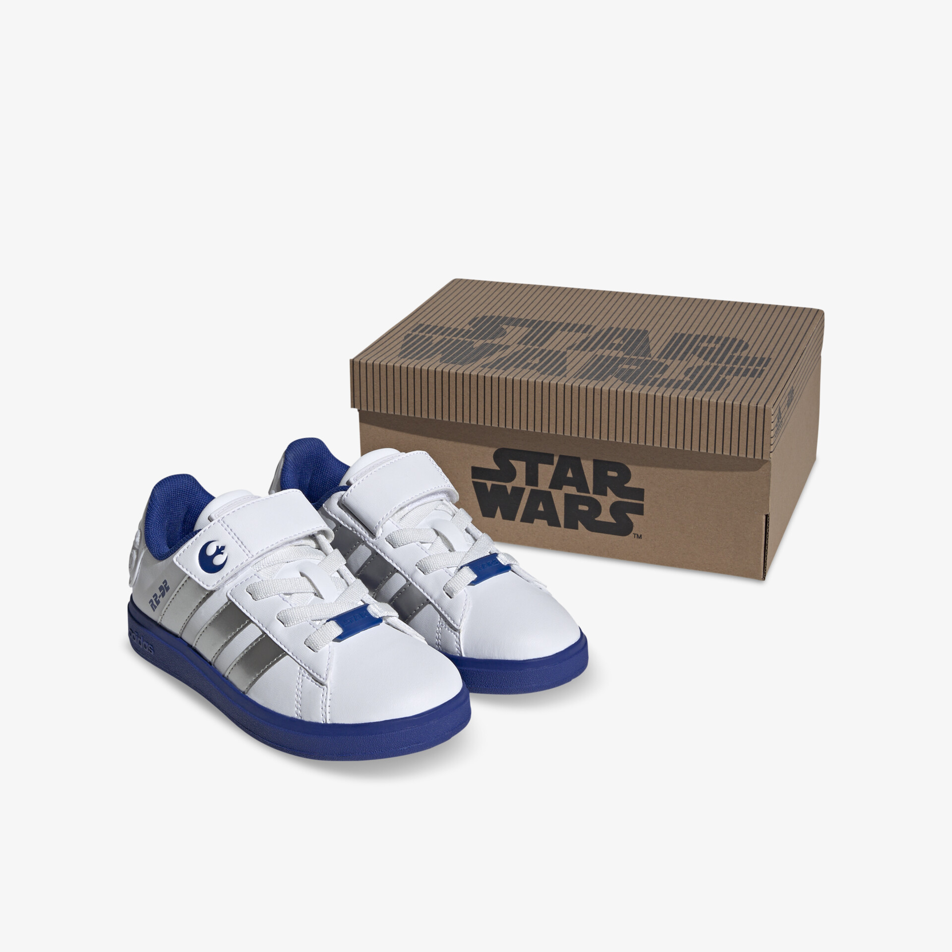 adidas DROIDS Grand Court 2.0 EL C Kinder Sneaker Low silber