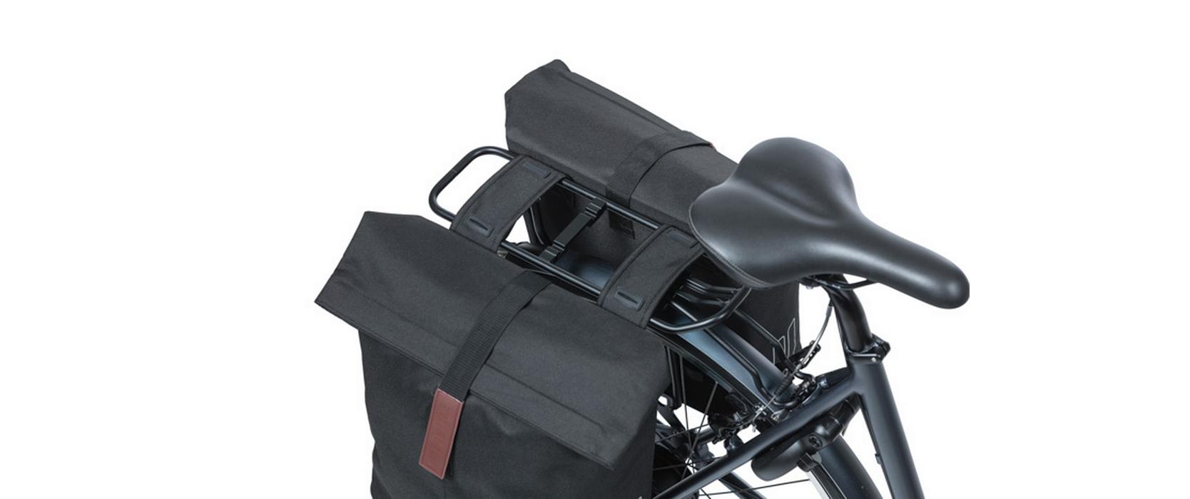 Doppelseitentasche City SchwarzDoppelfahrradtasche 28-32 L