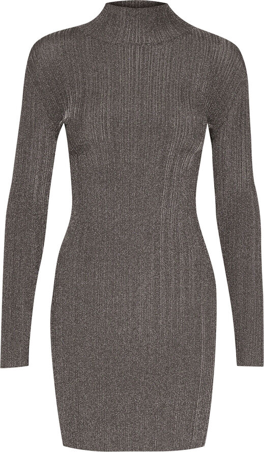 Gestuz SilviGZ ls short dress Warm grey metallic