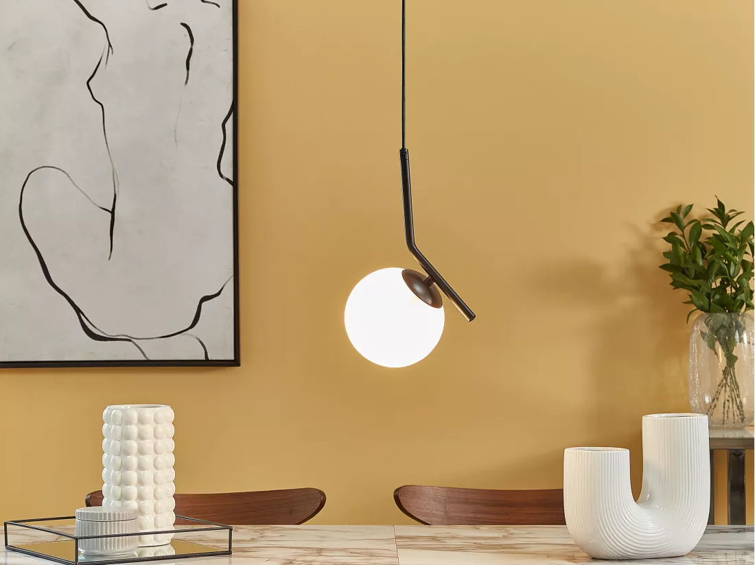 Lampe suspension WAPITI Verre Noir