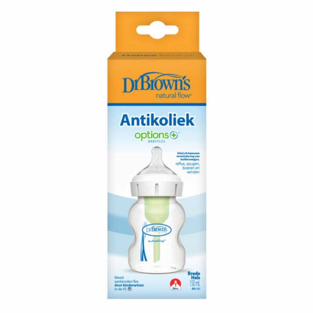 Dr. Browns Options+ Antikoliek Brede Halsfles BPA-vrij150 ml