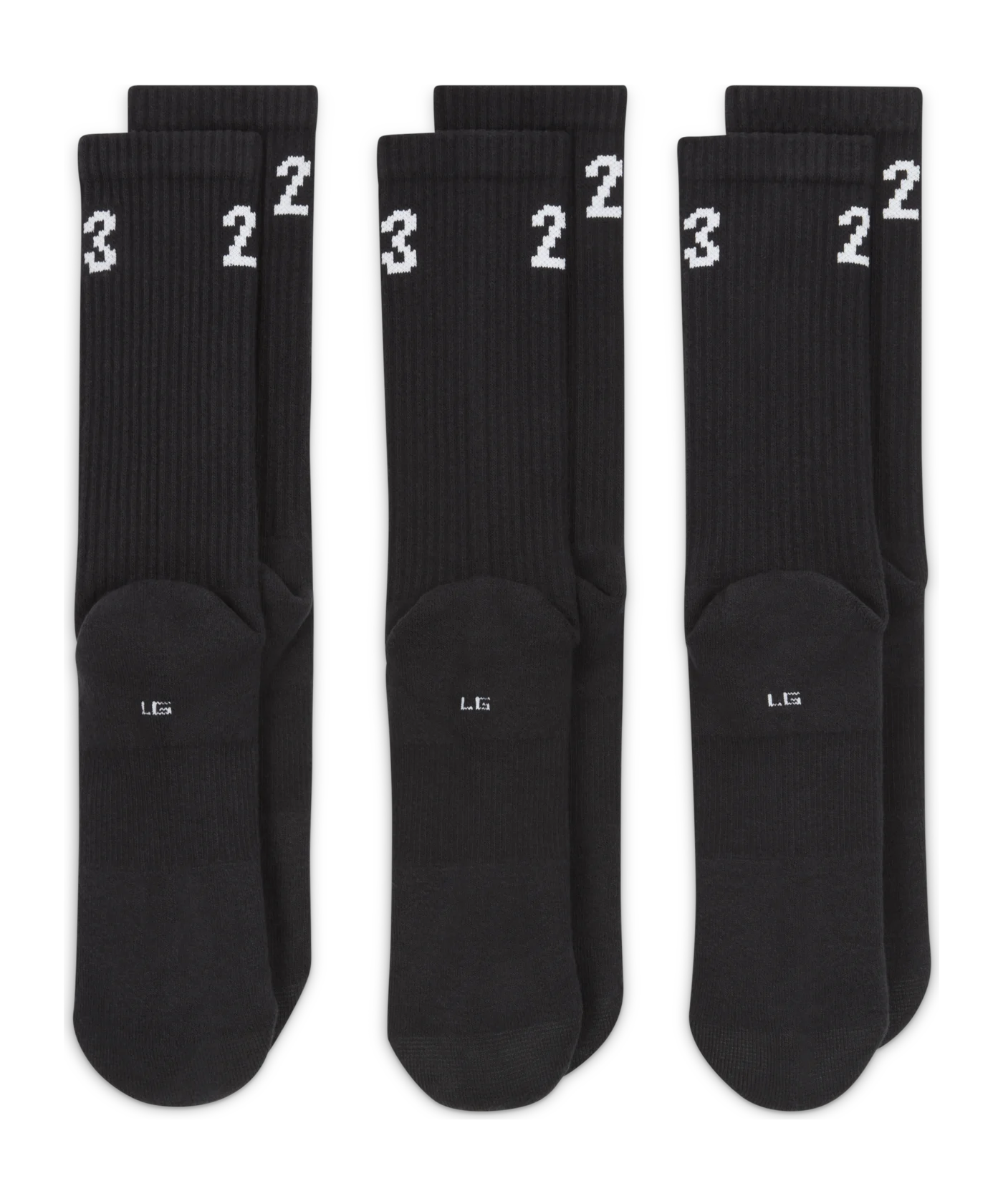 Jordan Essential Crew 3er Pack Socken Schwarz F010