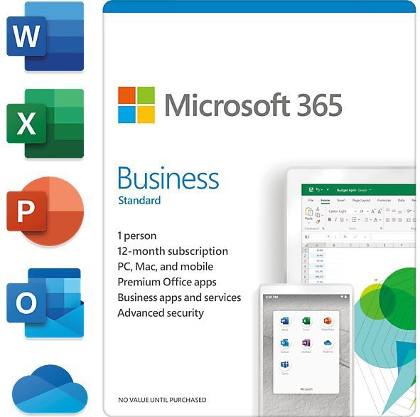 Microsoft - 365 Business Standard - Licentie - Jaarabonnement - 1 Gebruiker - 15 Apparaten