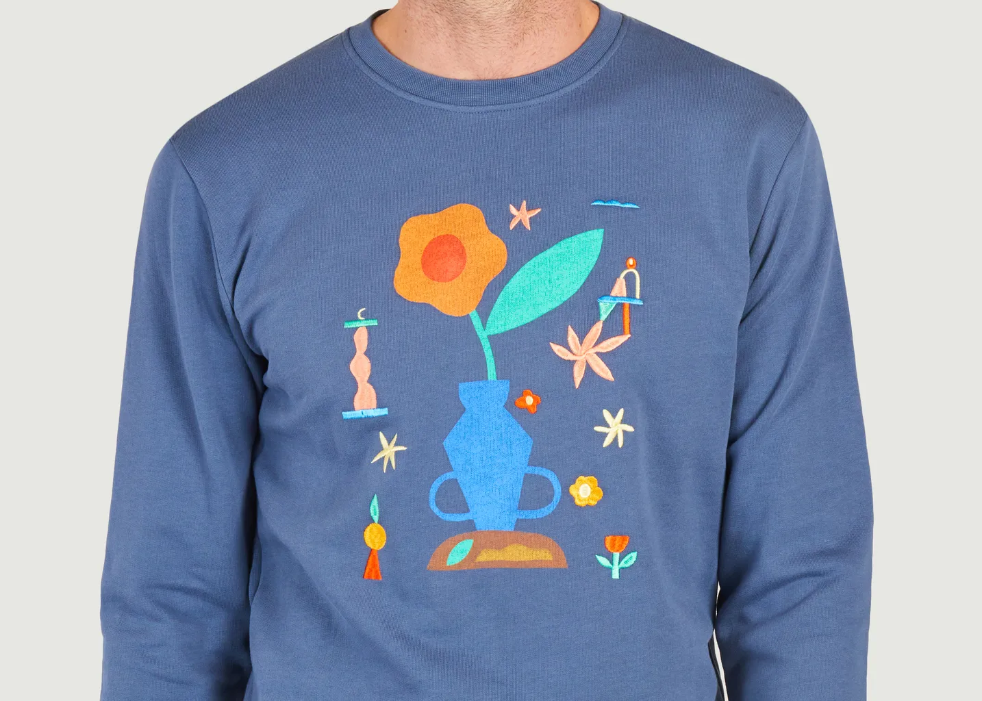 Sweatshirt motif fleuri Amphore Olow x Alizée Cayla Olow