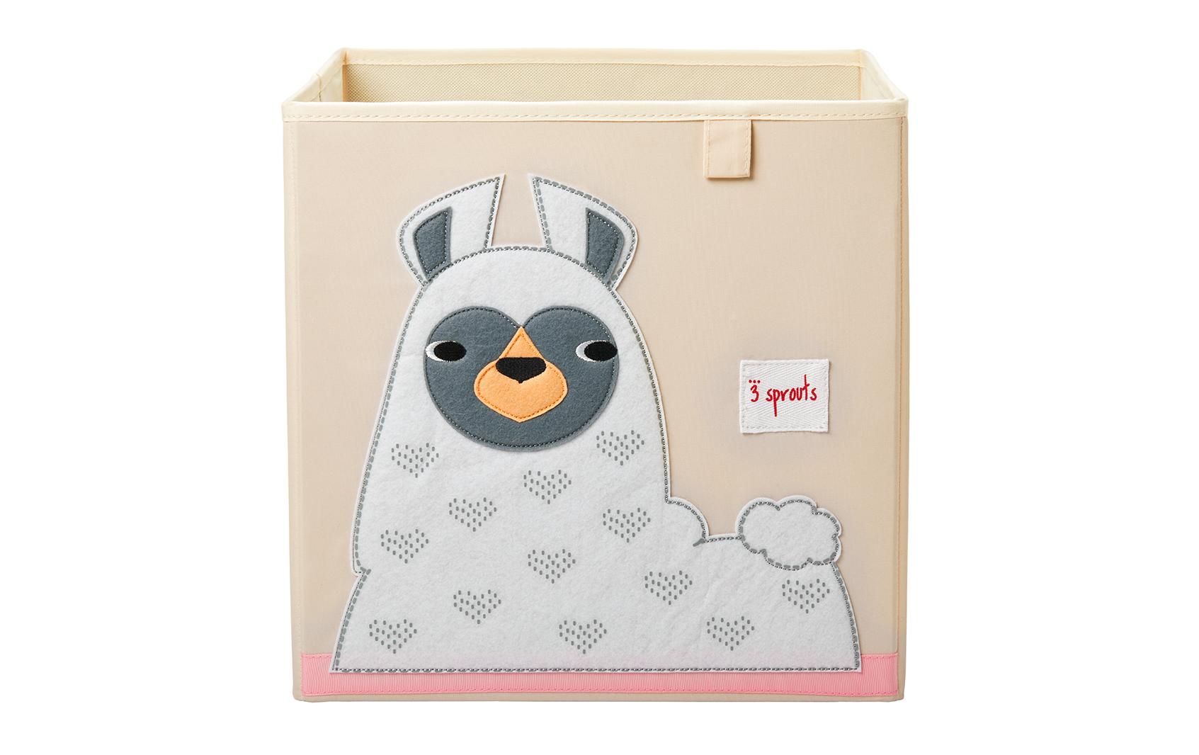 Spielzeugbox LamaAufbewahrungsbox aus Stoff, 33 x 33 cm