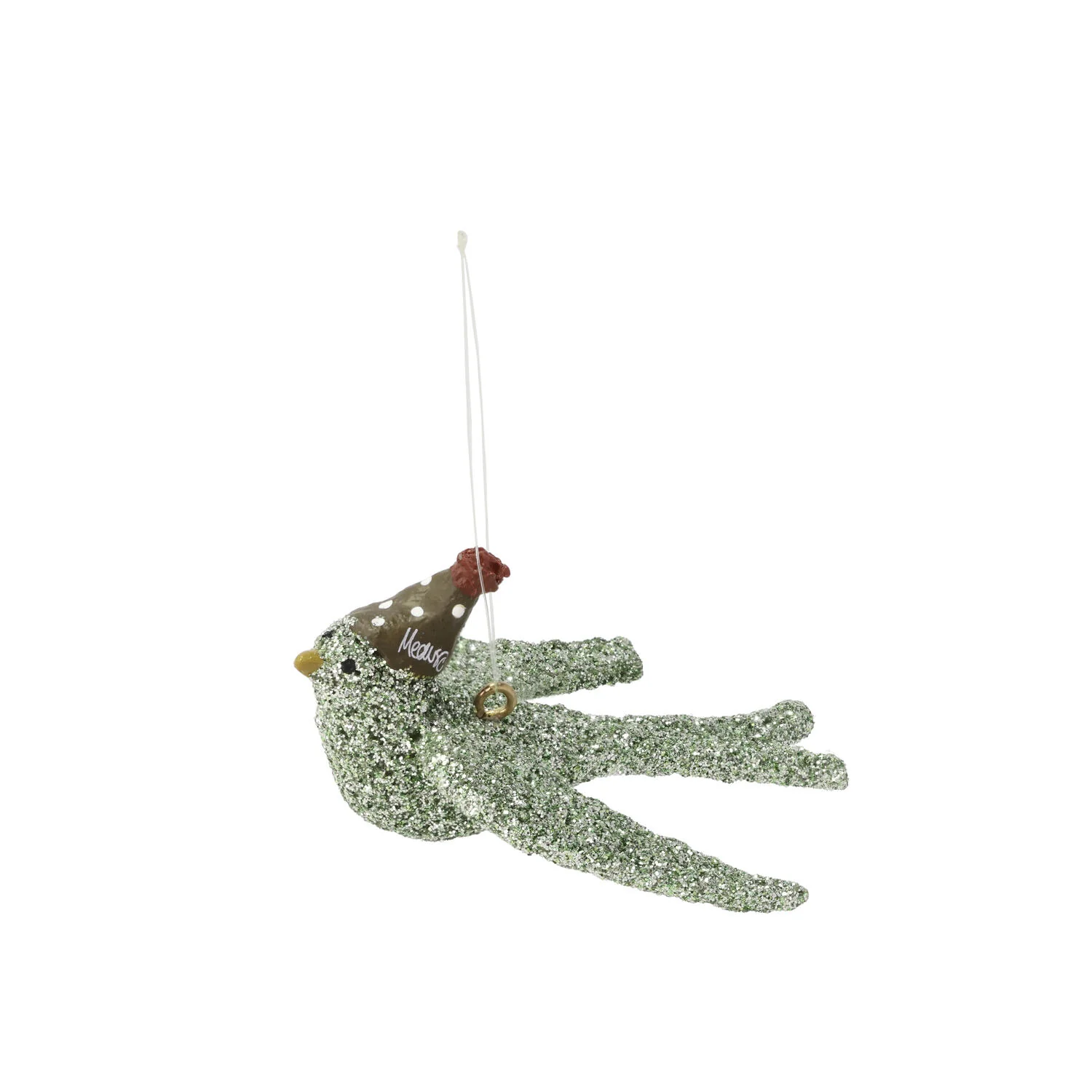 Medusa Copenhagen  Ophæng Due Dreng, 7 x 6 x 4 cm - grøn