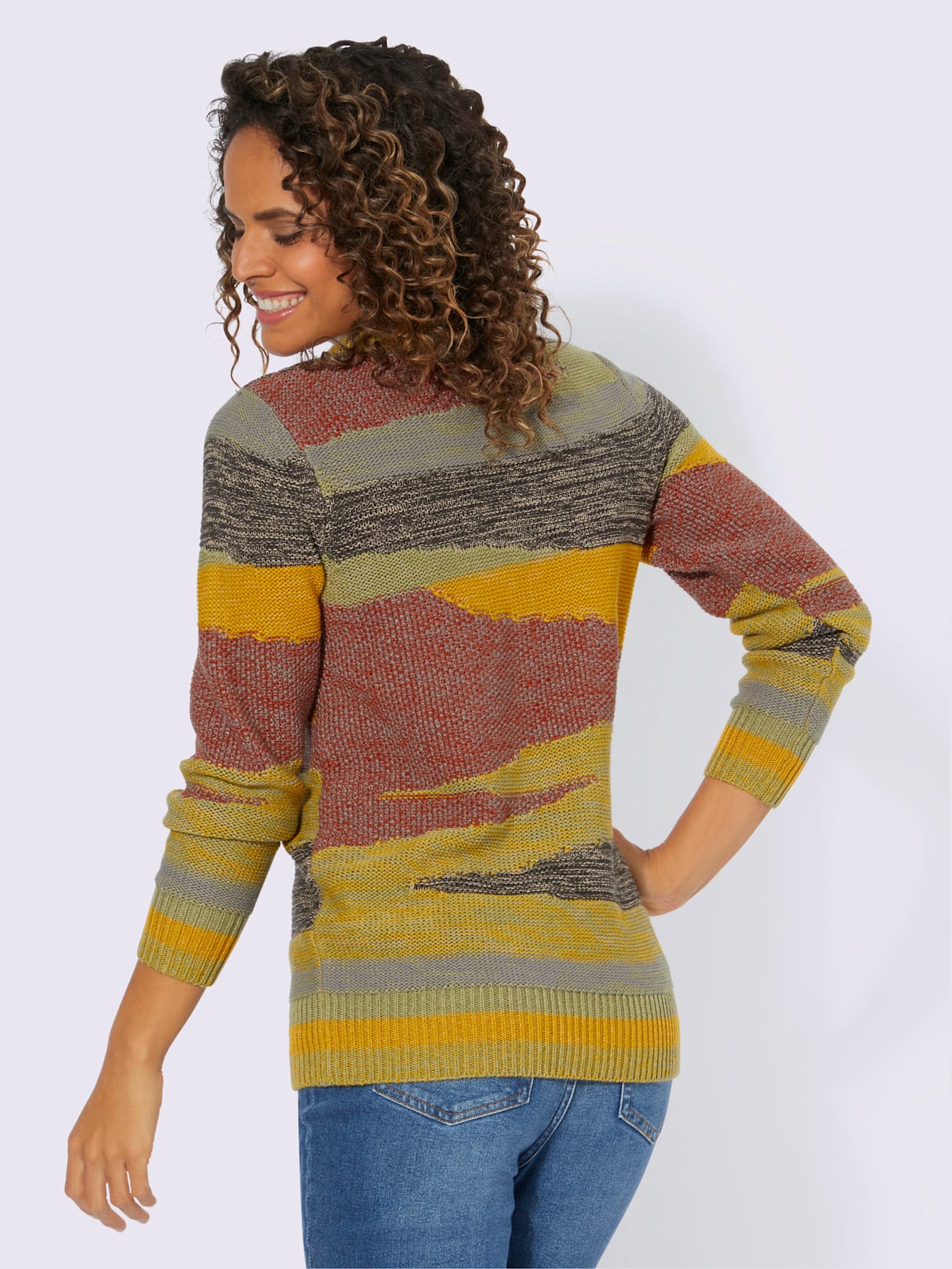 Pull en tricot bords-côtes pratiques