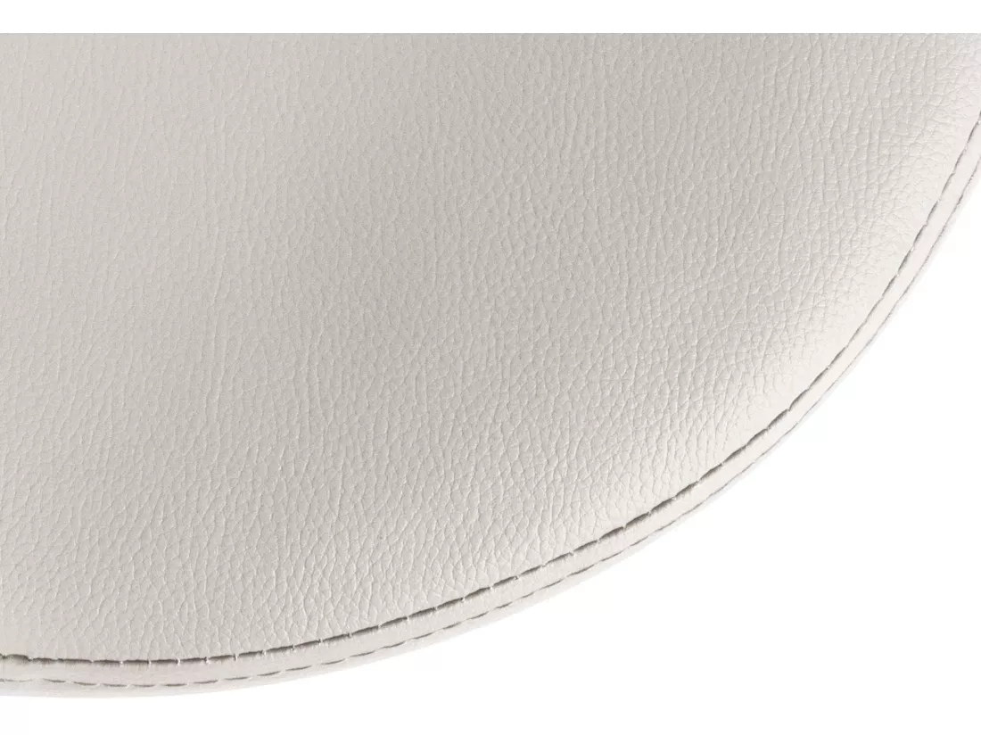 Tabouret de bar - Similicuir & Chrome - Blanc - Ponte