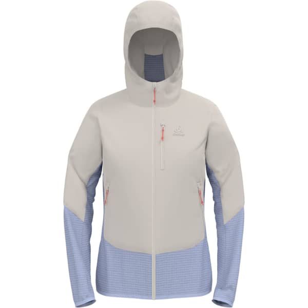 Veste polaire ski rando ODLO ASCENT HYBRID JACKET INSULATED W SILVER CLOUD/BLUE HERON