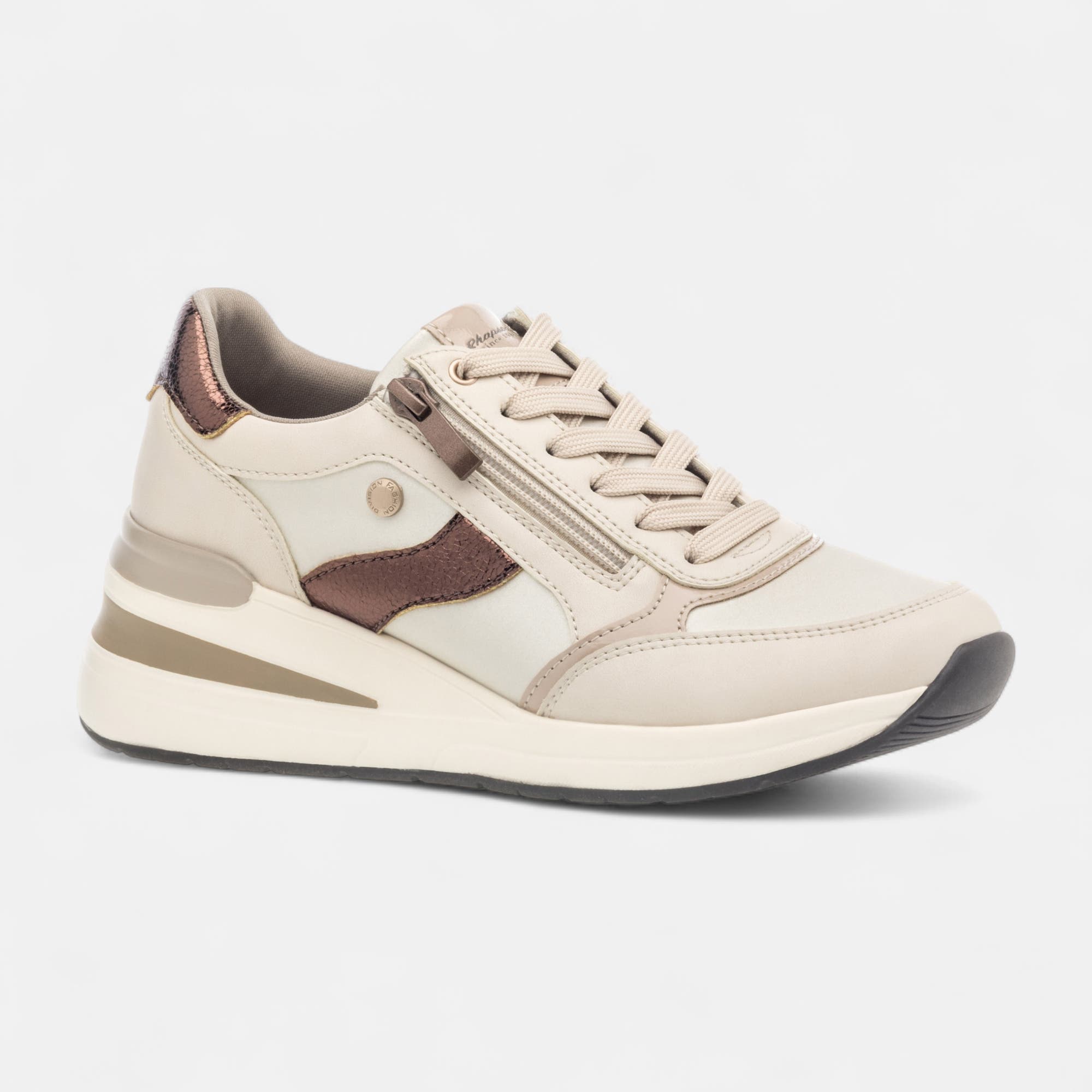 Baskets basses Femme beige
