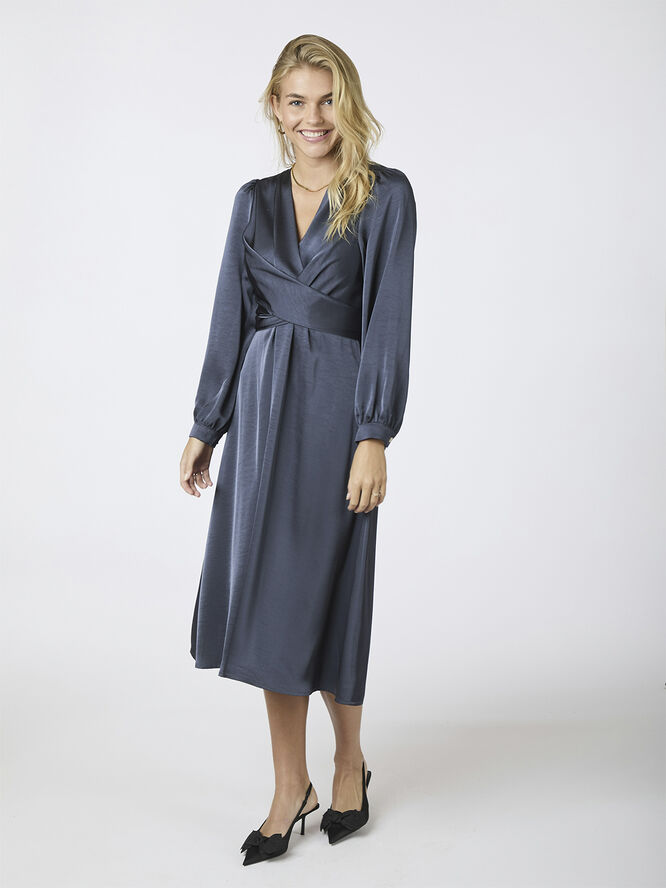 Neo Noir Rimini Heavy Sateen Dress Midnight blue