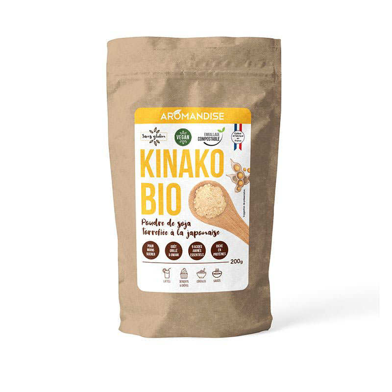Kinako bio - poudre de soja torréfié à la méthode japonaise