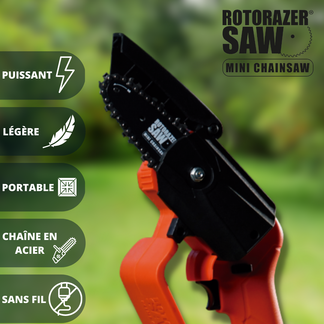 Mini tronçonneuse électrique - trickblade pro - rotorazer mini chainsaw