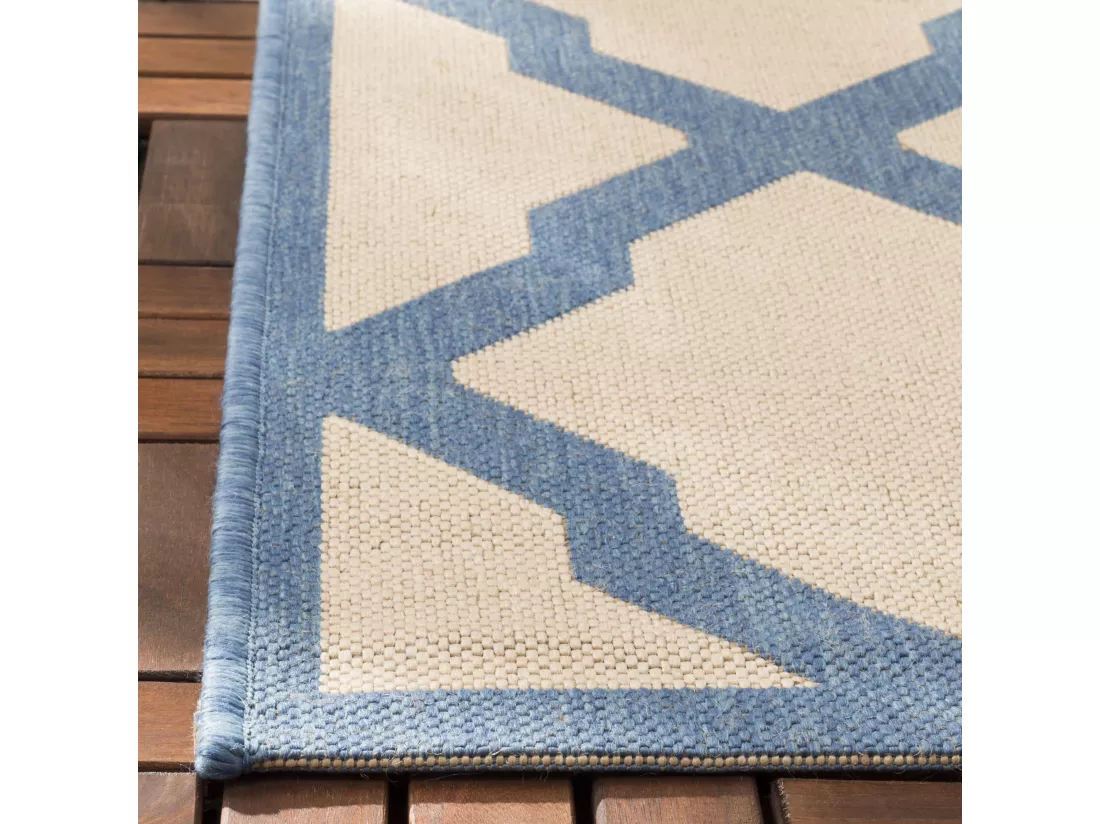 Tapis Cream & Blue 79 X 152 cm - Lewine