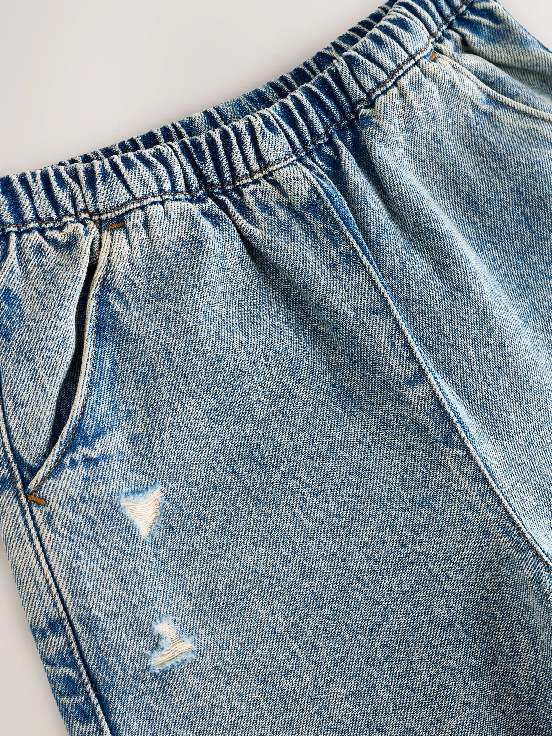 Denim tint - Barrel jeans met elastische taille (3-16jr)