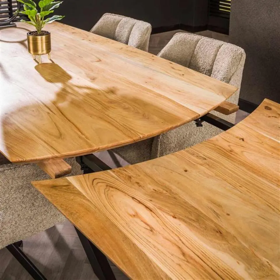 Eettafel Naturel Acaciahout - 275x90x77cm - Extend