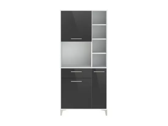 ECO Buffet de cuisine L 80 cm - Gris brillant
