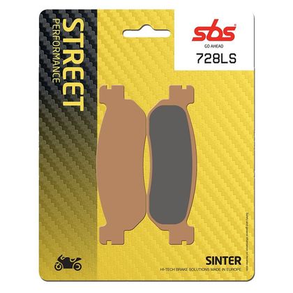 Plaquettes de freins SBS 728LS Sinter Métal Fritté avant/arrière (selon modèle)