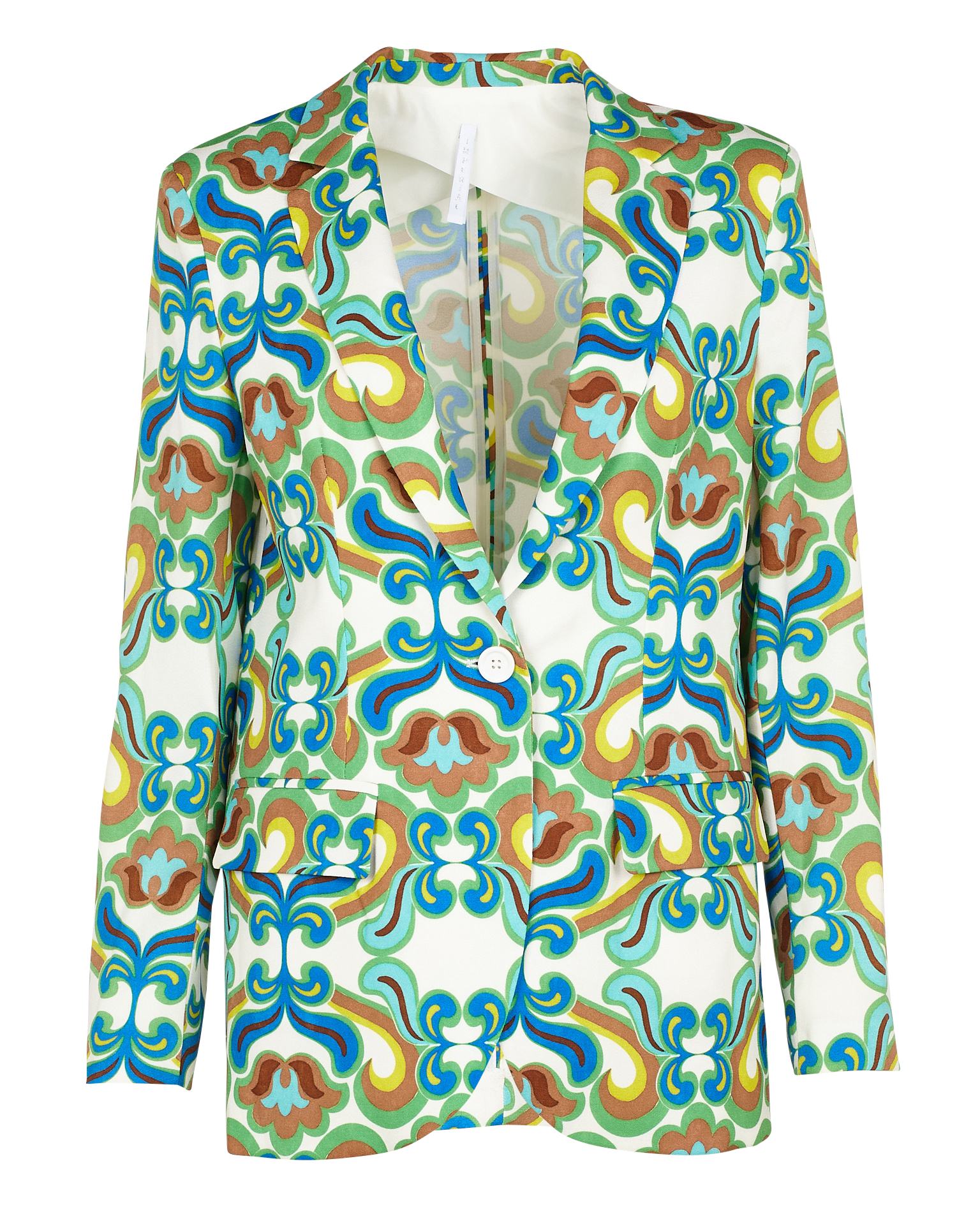 Veste tailleur à imprimé| Vert