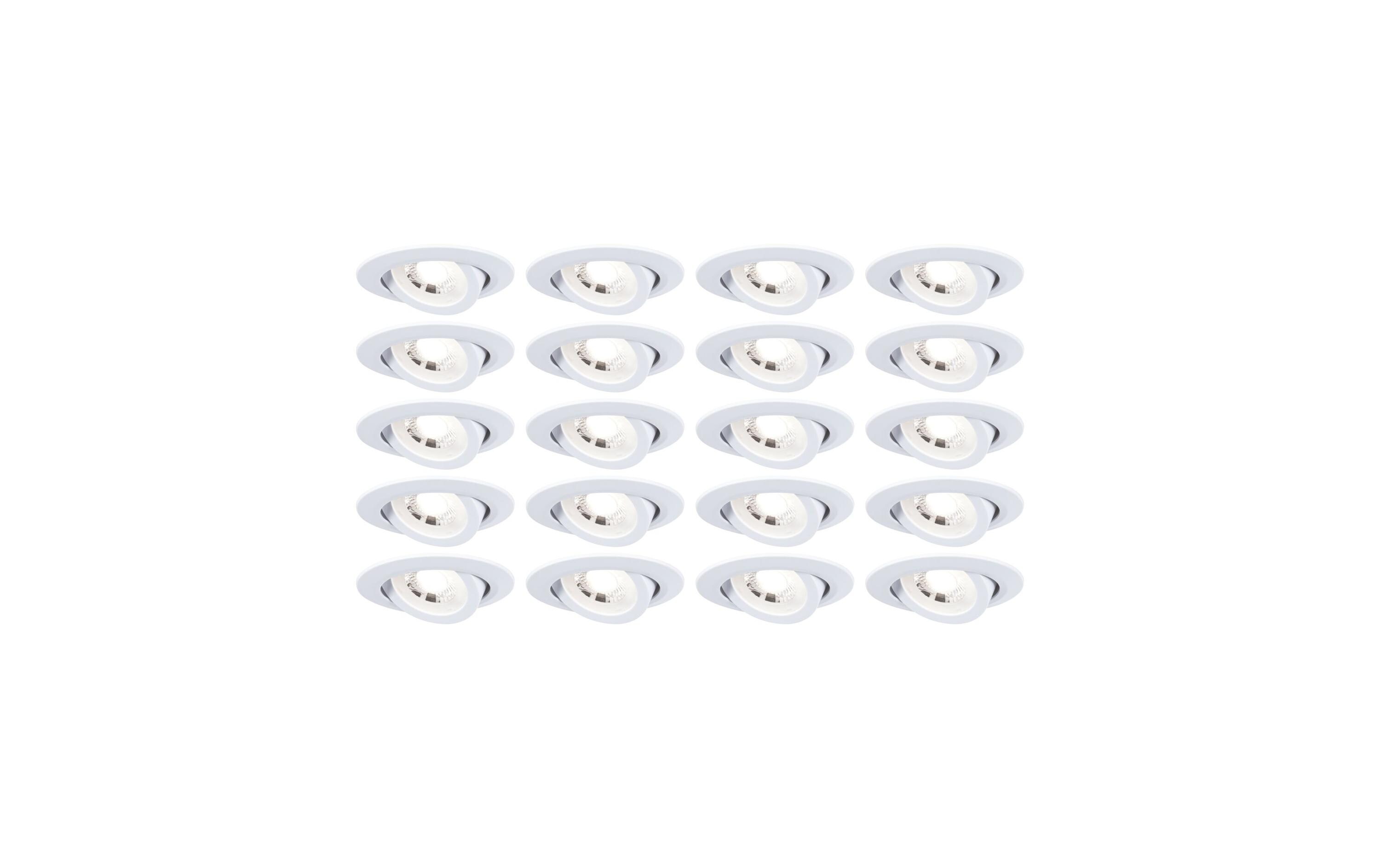 Einbauleuchte LED 20er-Set schwenkbar rund 82 mmLED Einbauspots
