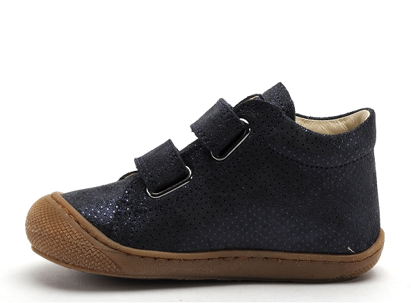 Naturino boots bottine bebe cocoon vl suede met.dots bleu