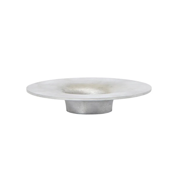 Ferm Living - Soothe Blockkerzenhalter, Aluminium silber