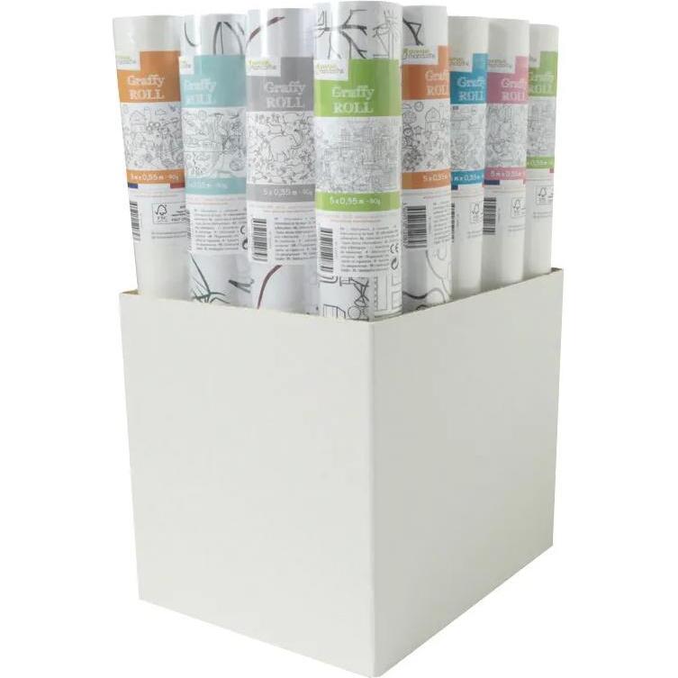 Graffy Roll, Présentoir vide pour 20 rouleaux - Blanc