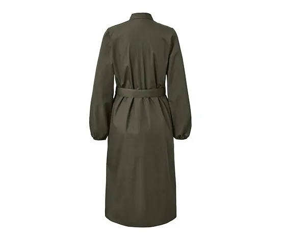 Popeline-Kleid mit Bindegürtel