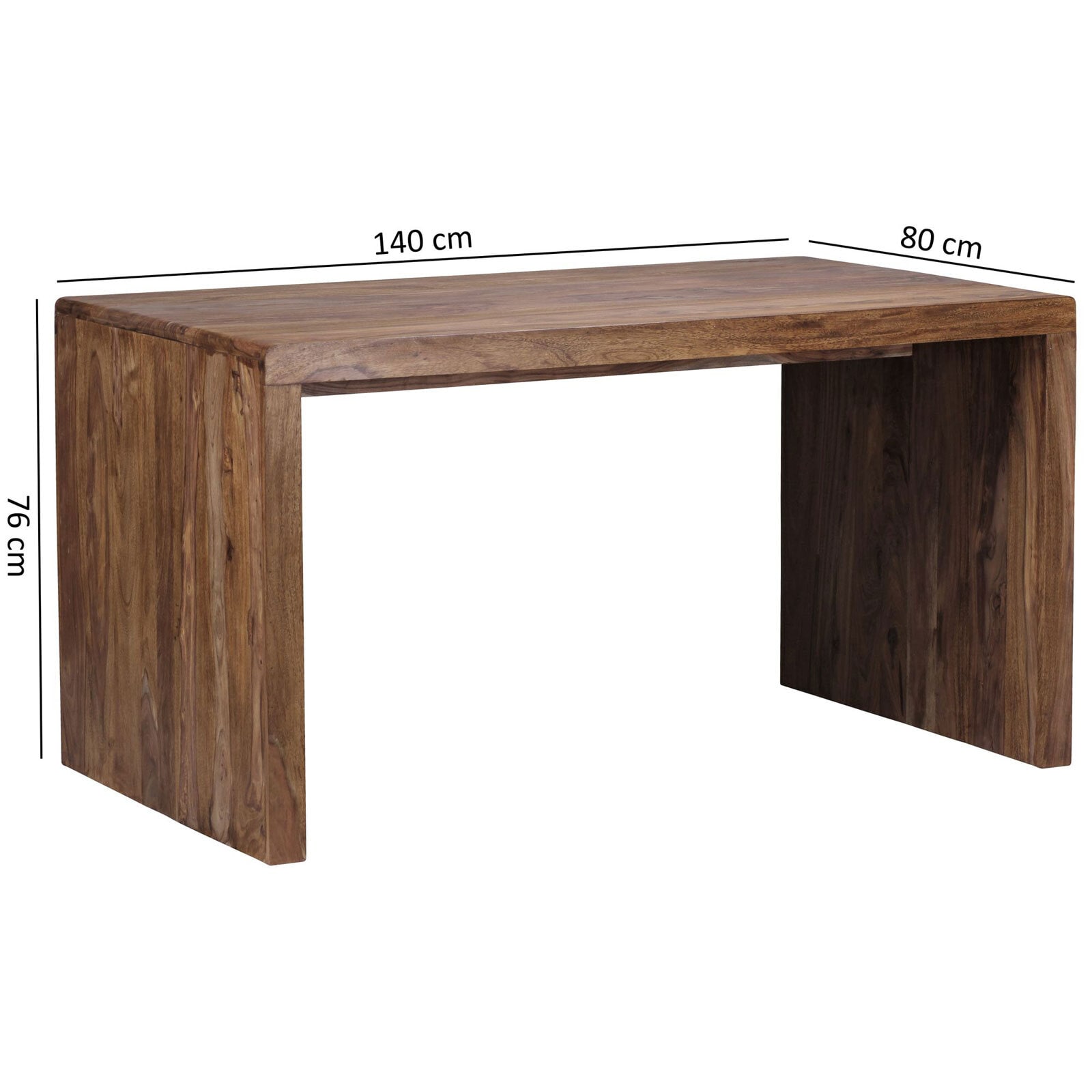 Schreibtisch BOHA 140 x 80 cm braun