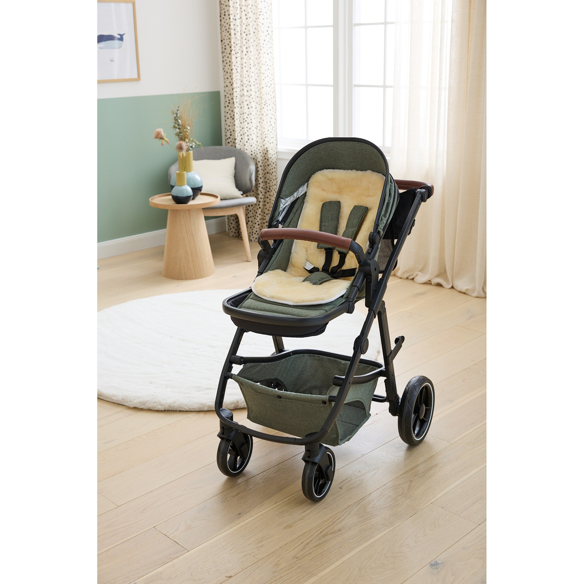 babycab Lammfelleinlage für Kinderwagen, Buggy