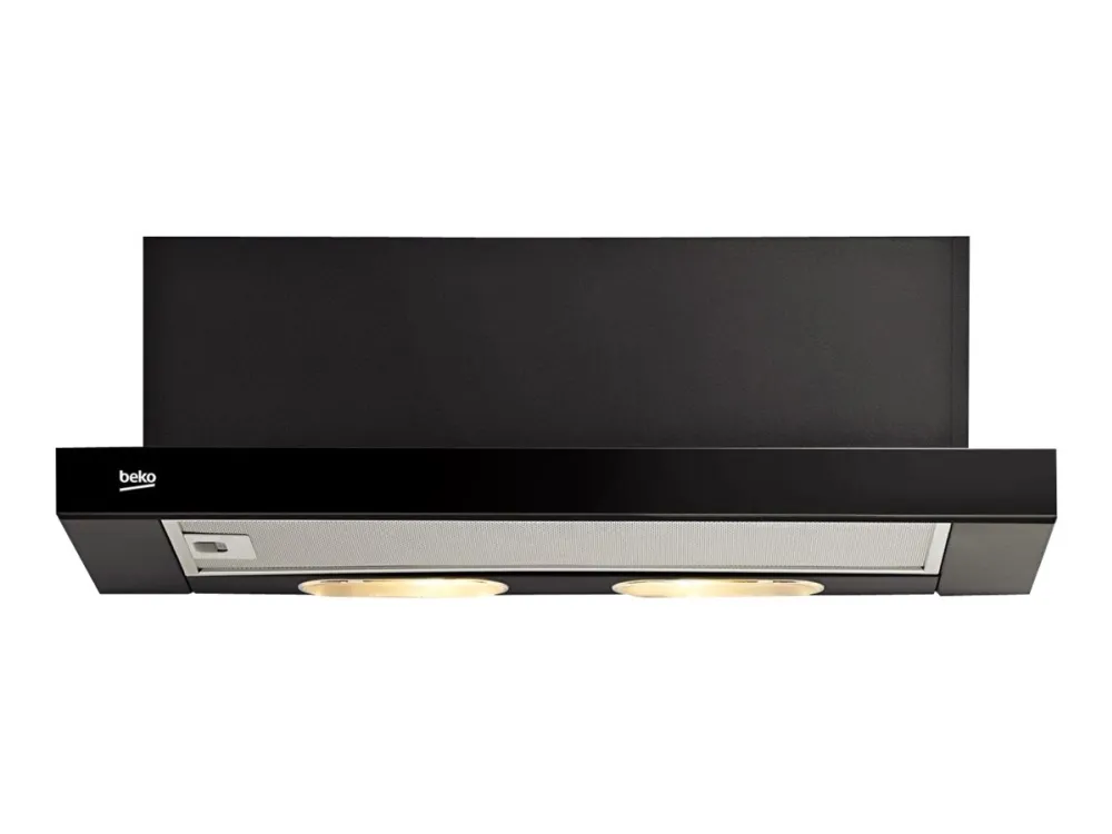 Beko CTB 6250 B - Hætte - teleskopisk - bredde: 59.8 cm - dybde: 28 cm - udsugning & recirculation - sort