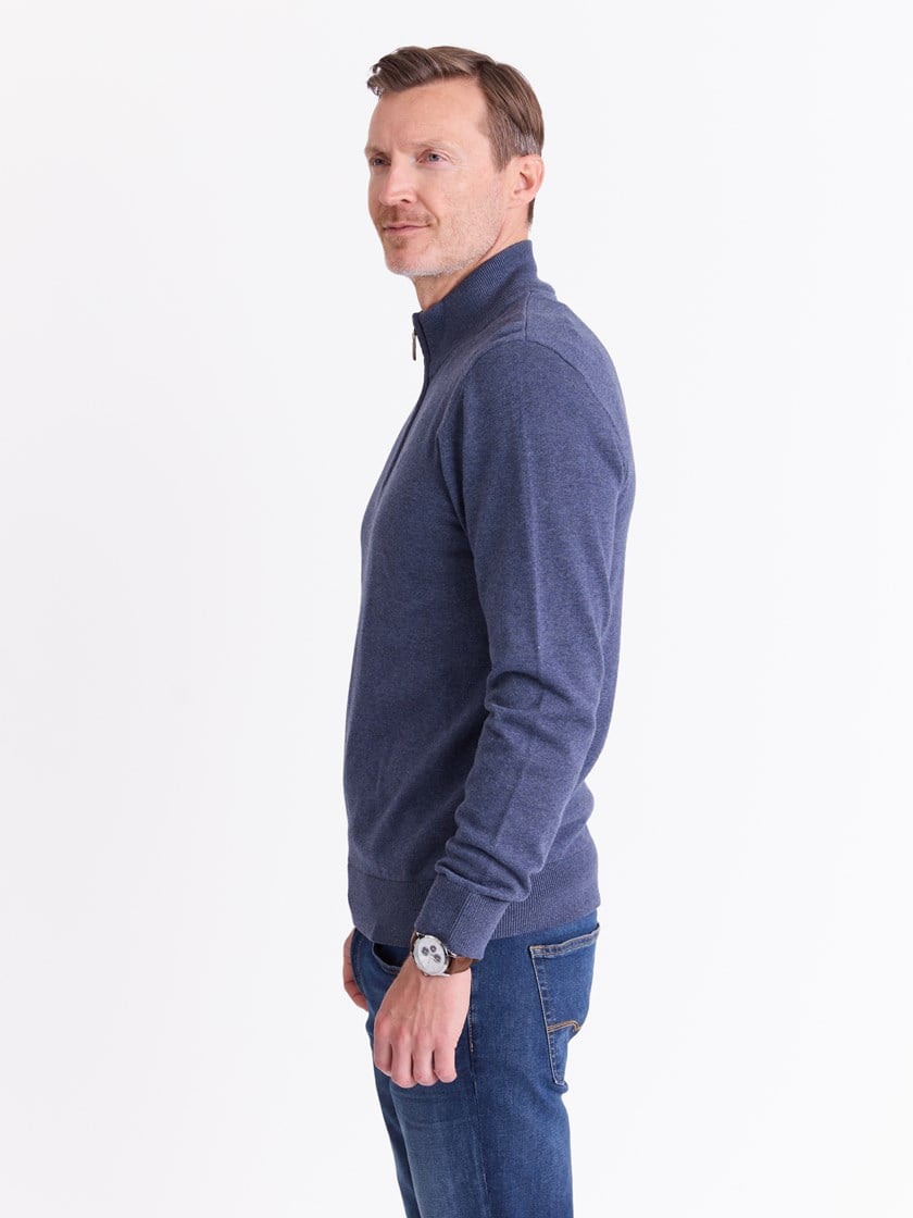 Brage zip genser Dark Denim