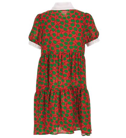 Moschino Kjole - R?d/ Grøn m. B?r