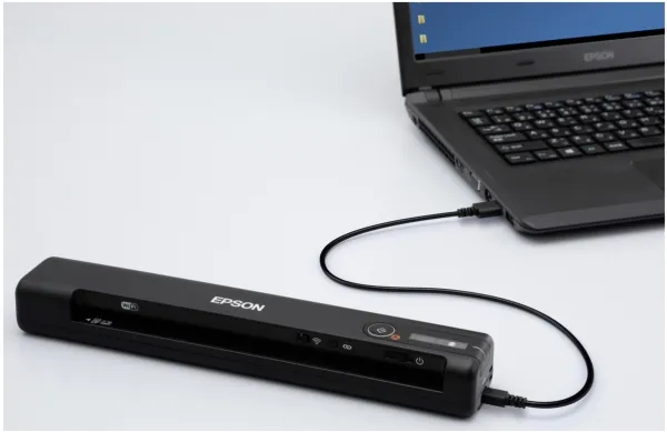 Epson WorkForce ES-60W - Scanner med papirfødning - Contact Image Sensor (CIS) - A4 - 600 dpi x 600 dpi - op til 300 scanninger pr. dag - USB 2.0, Wi-Fi(n)
