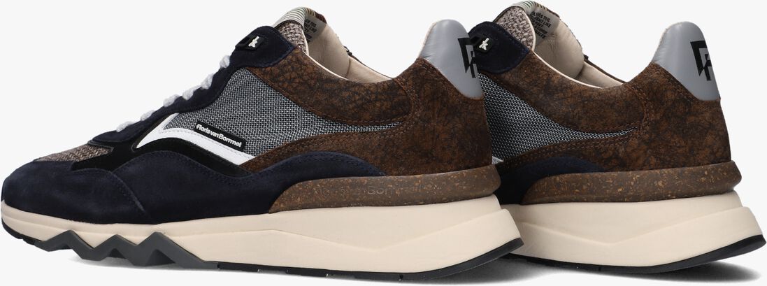 blauwe floris van bommel lage sneakers sfm-10178 de zager