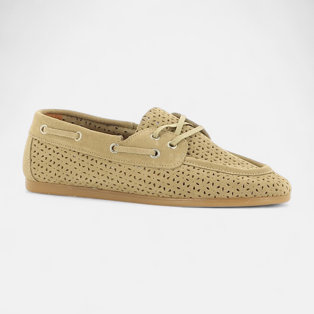 Mocassins Femme en cuir taupe